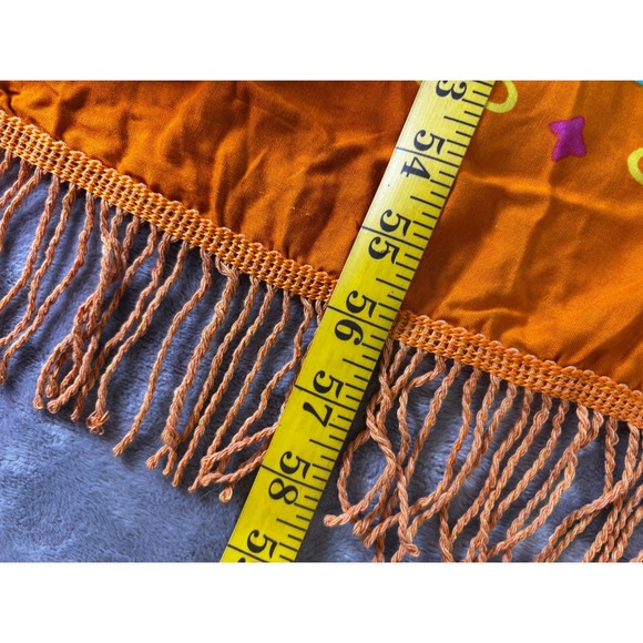 Sunshine On My Shoulders Makes Me Happy Cotton Sarong Wrap Boho Floral Fringe - Picture 6 of 8